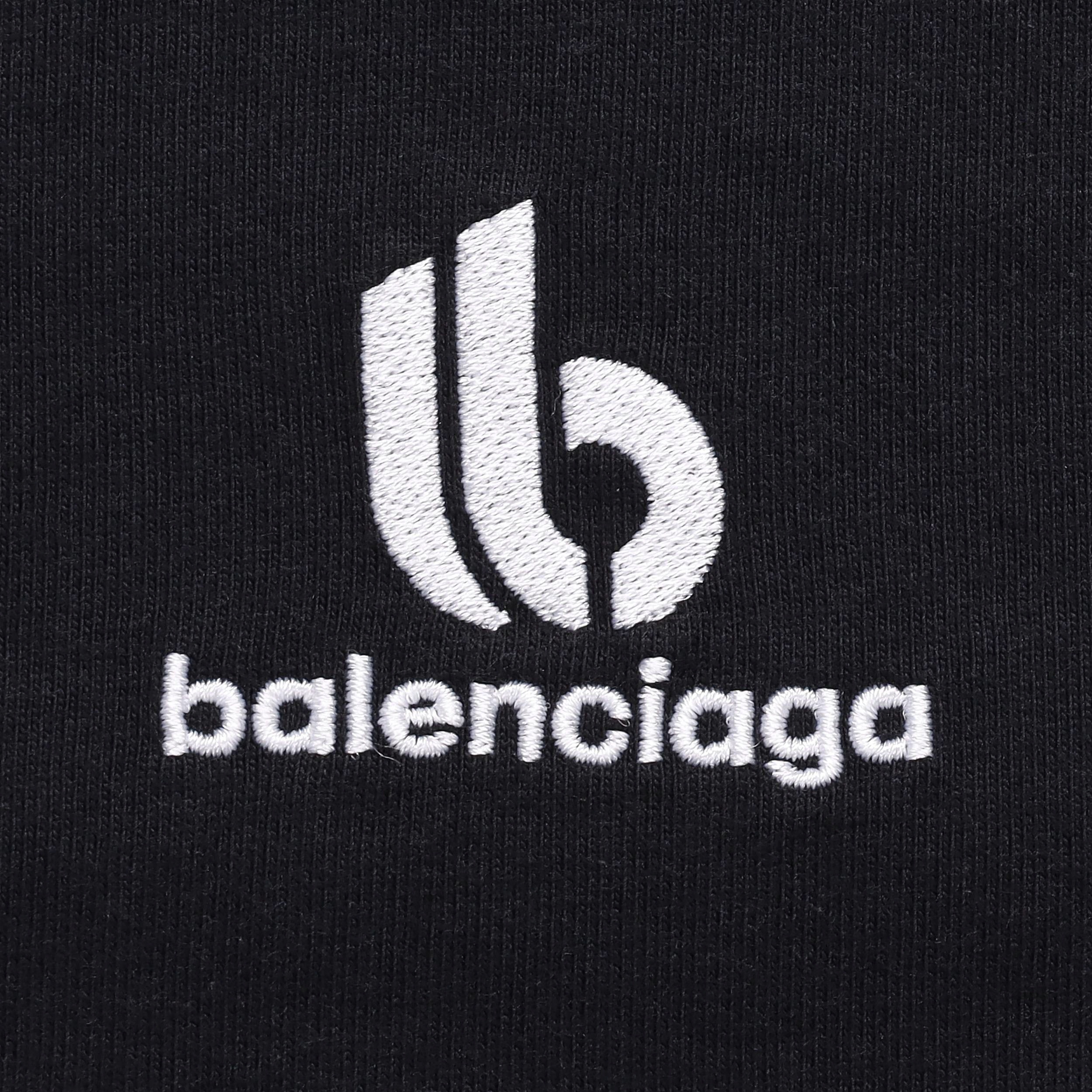 Balenciaga Embroidered Double B Logo T-Shirt - POIZON